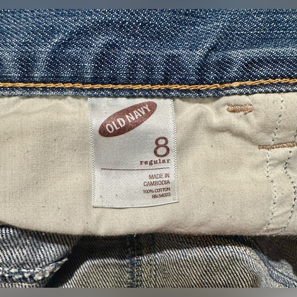 Old Navy frayed denim mini jean skirt size 8 regular - Picture 5 of 7